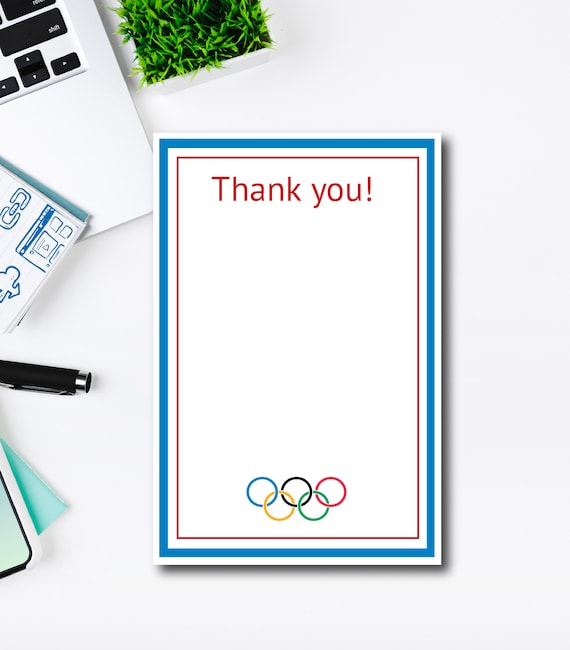 Olympics Games Thank you card, Thank you Note, Olympics, Easy to use Template Il_570xn