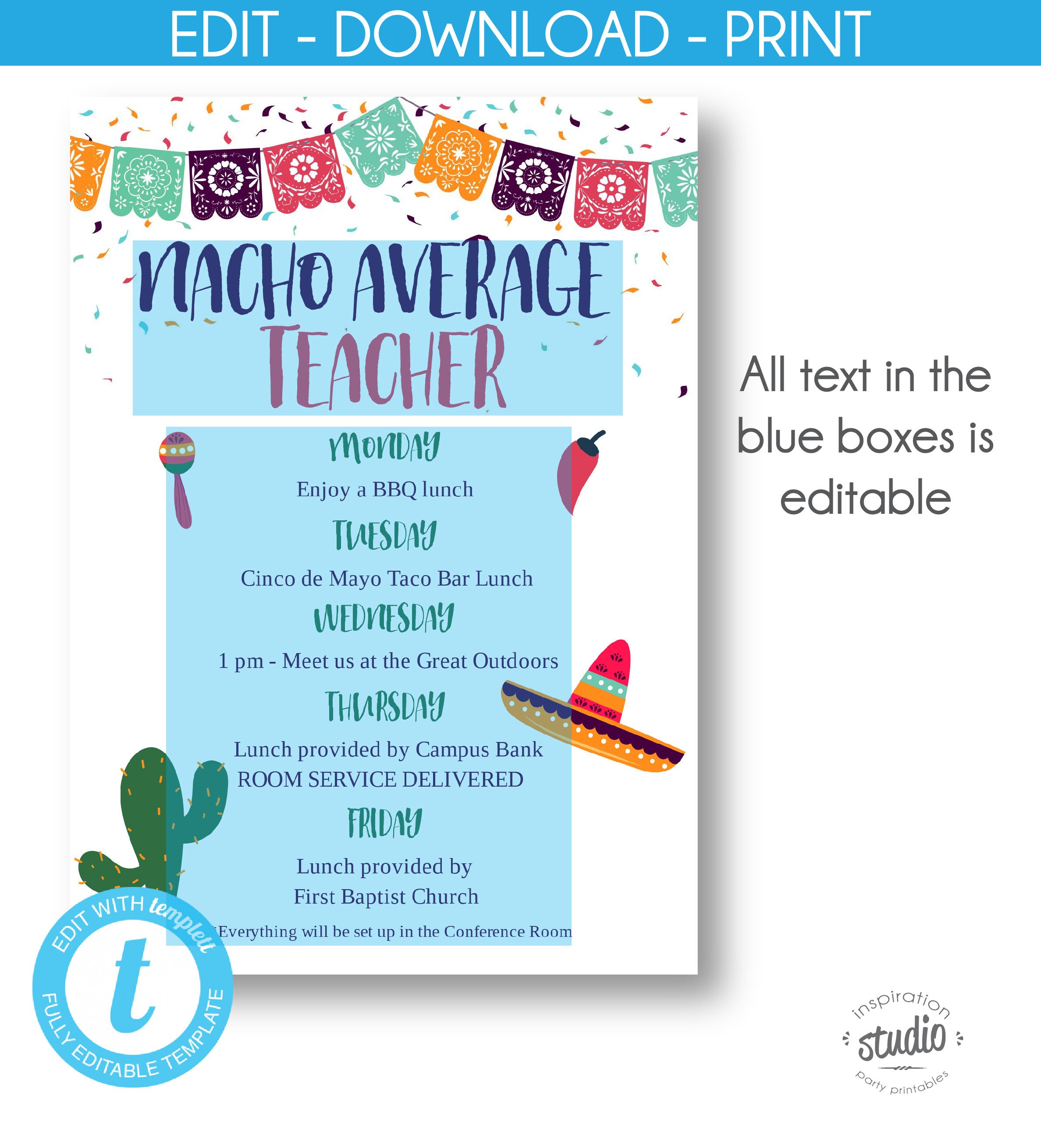 Nacho Average Teachers | Teacher Appreciation Week - Poster, Invite ...