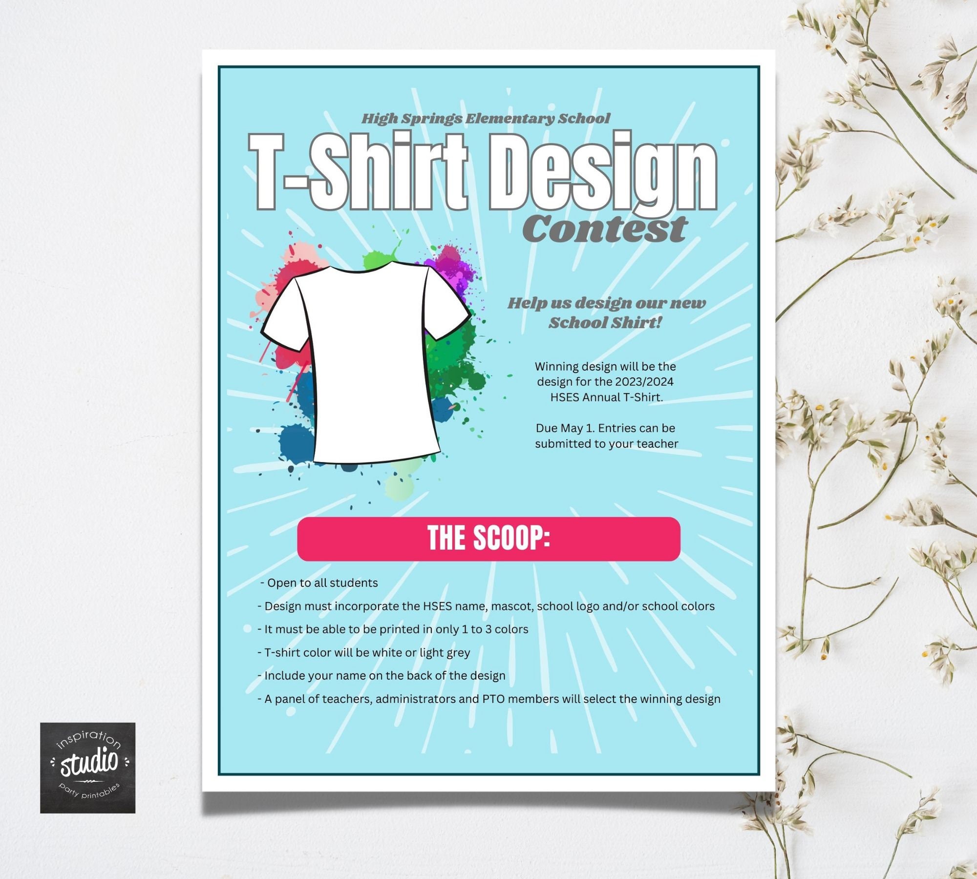 T shirt design contest flyer Vectors & Illustrations for Free