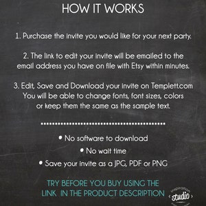 Goodbye School, Hello Pool Party Invite Template, End of the School Year Party Invite, Pool Party, Easy to Use Template image 4