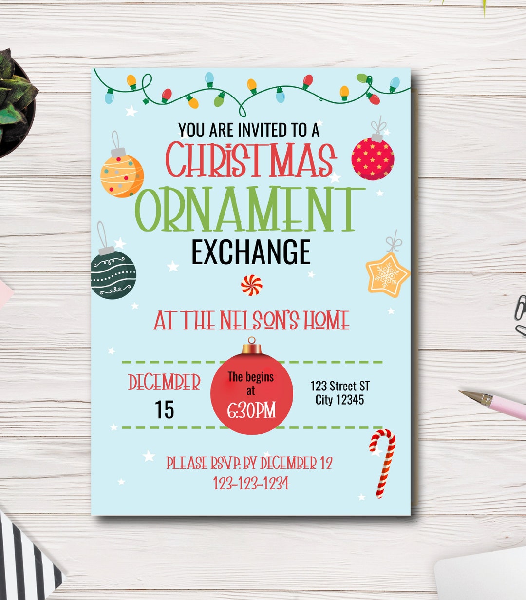 Christmas Ornament Exchange Party 