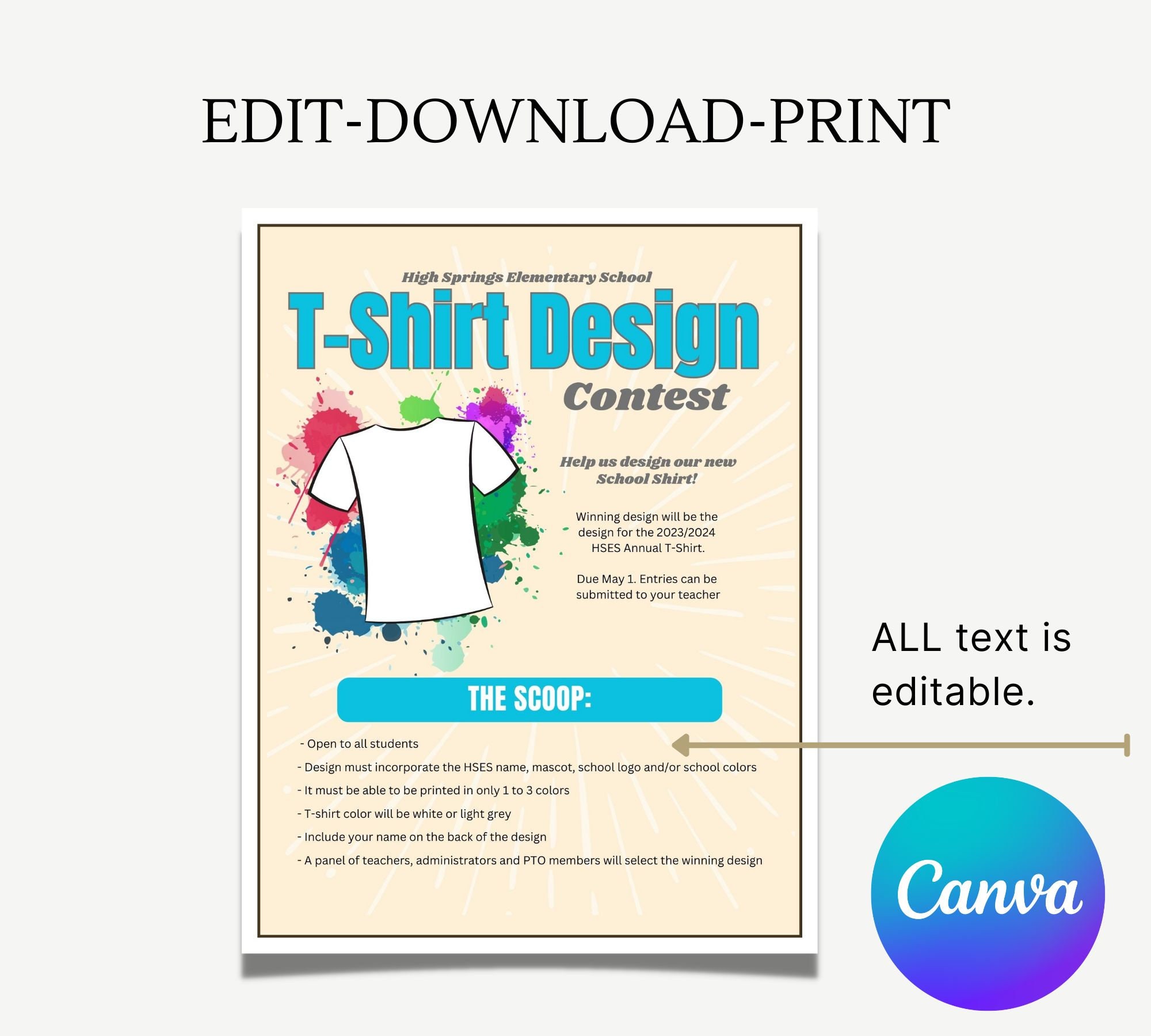 T-Shirt Design Contest Flyer Templates by kinzi21