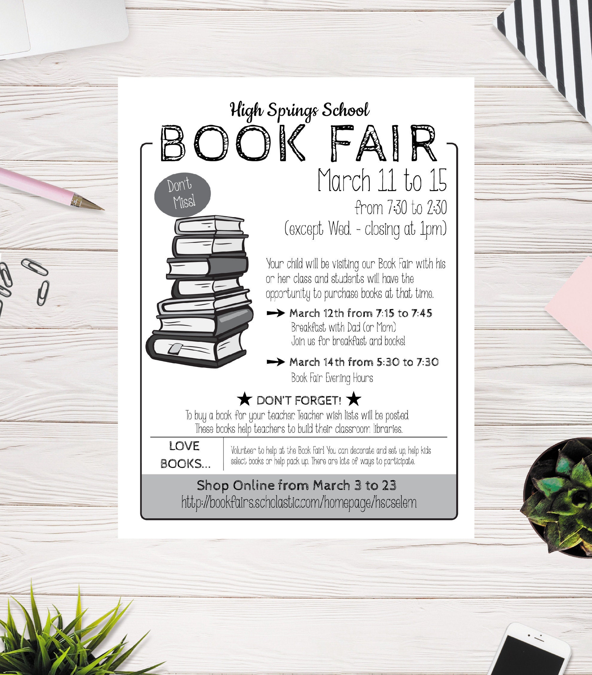 Scholastic Book Fair Flyer Template - Detrester.com