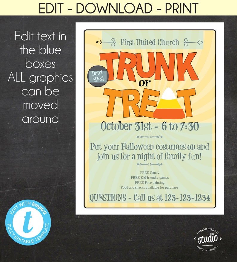 Trunk Or Treat Flyer Template