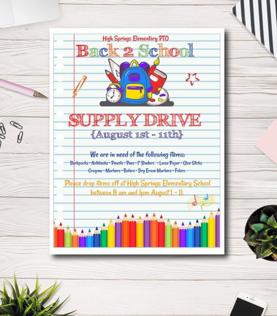 Offer Get Discount On School Supplies Online Flyer Template