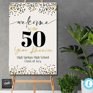 Plantilla personalizable para póster de bienvenida a la reunión de la escuela secundaria / Cartel de bienvenida imprimible para bricolaje / Fácil de editar / 24" x 36", 8" x 10", 18" x 24"