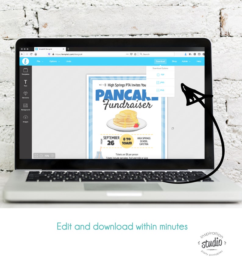 Pancake Breakfast Fundraiser Flyer and Ticket Template Etsy