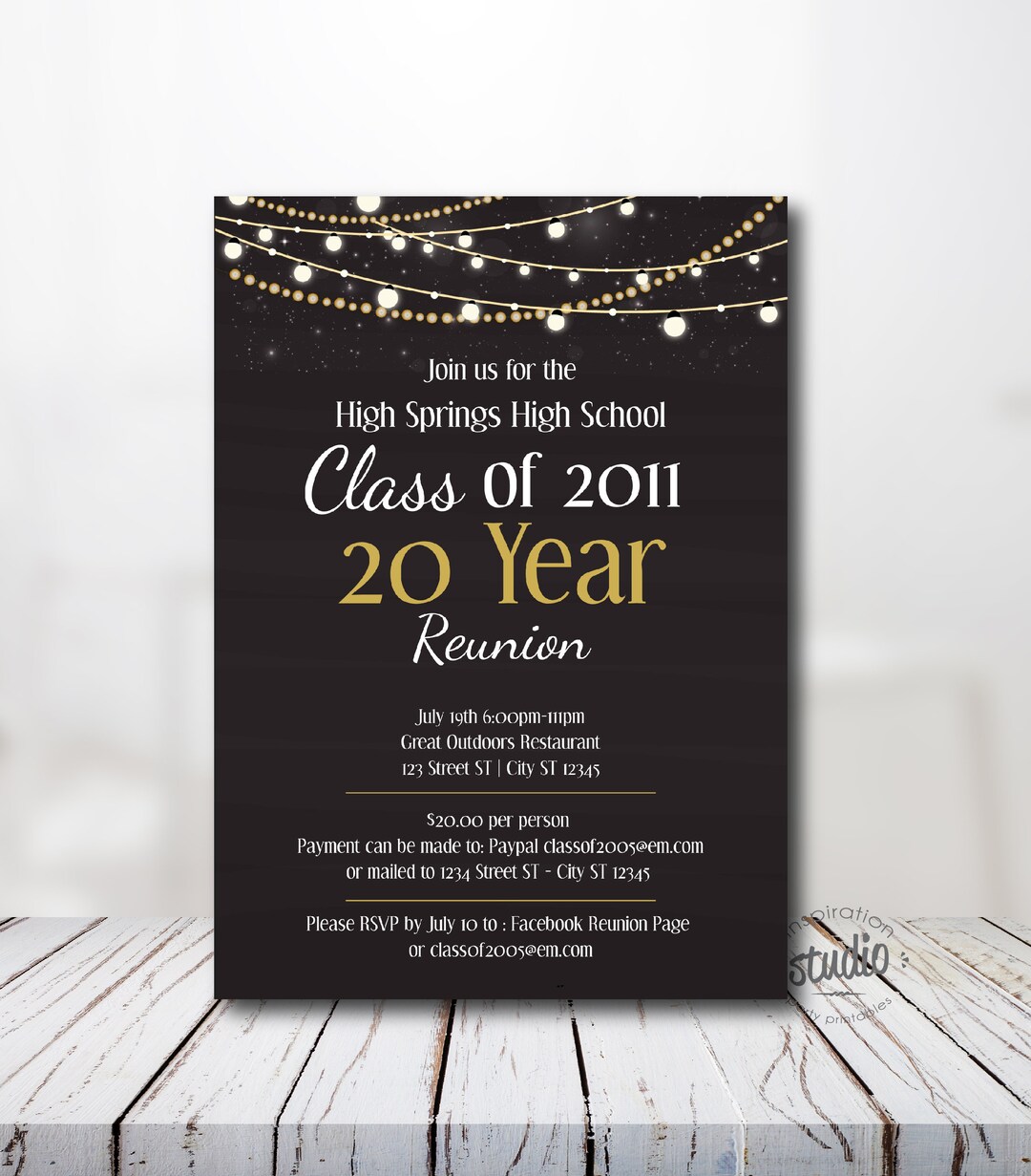 High School Reunion Invite Template College Reunion Class Reunion Any High School Reunion Invite Template College Reunion Class Reunion Any
