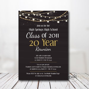 High School Reunion Invite Template | College Reunion | Class Reunion | Any Year | Printable Invitation | Easy to use Template