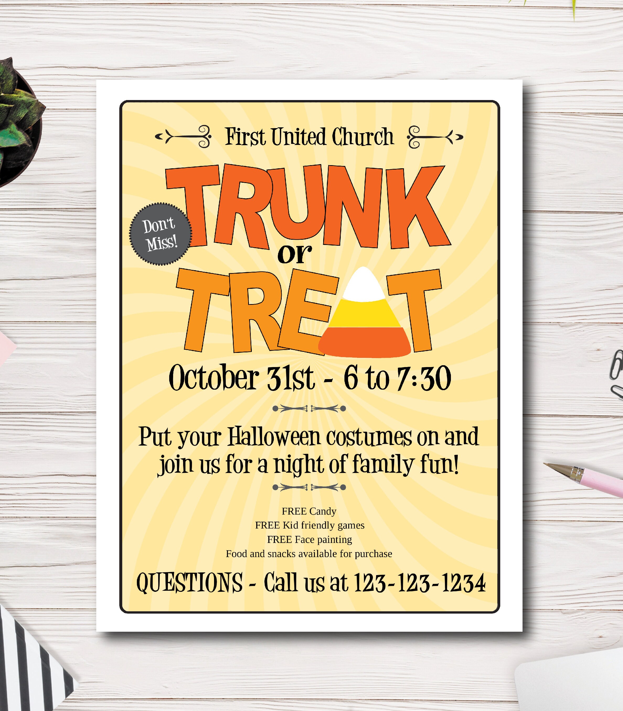 Trunk Or Treat Flyer Template