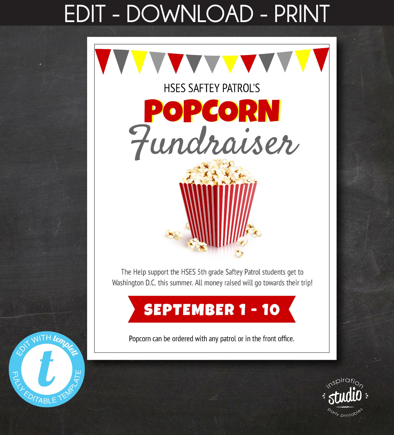 Popcorn Fundraiser Flyer Template School Fundraiser Flyer Etsy popcorn-fundraiser-flyer-template-school-fundraiser-flyer-etsy
