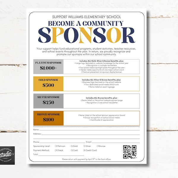 Sponsor Signs - Etsy