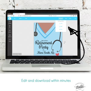 Nurse Retirement Party Invitation Template (Printable) image 3