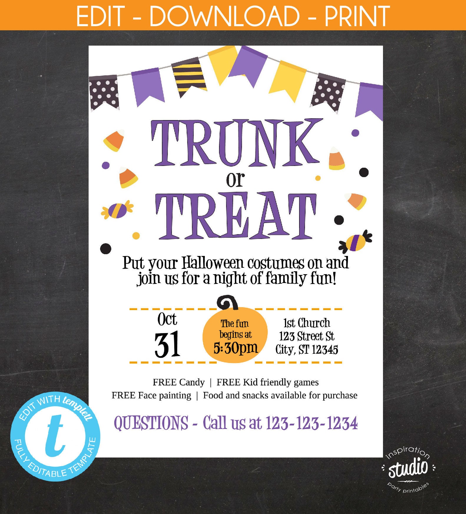 Trunk Or Treat Flyer Template