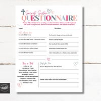 PRINTABLE PDF - Sweet Spring Questionnaire (gift Exchange, Gift Ideas ...