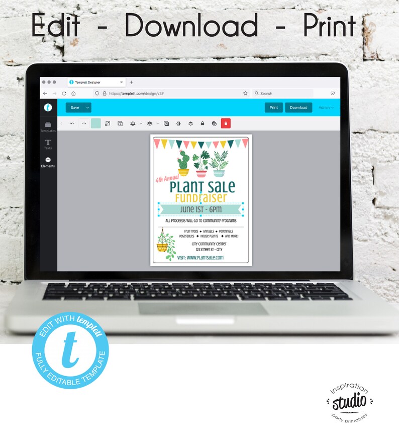 Plant Sale Fundraiser Flyer Template School Fundraiser Flyer - Etsy