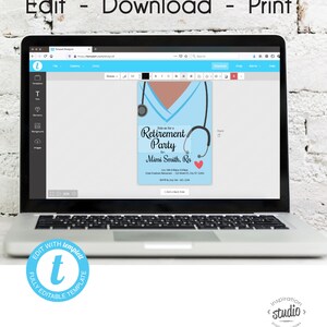 Nurse Retirement Party Invitation Template (Printable) image 6