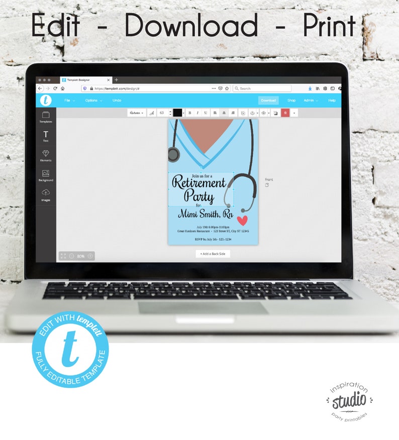 Nurse Retirement Party Invitation Template (Printable) image 6