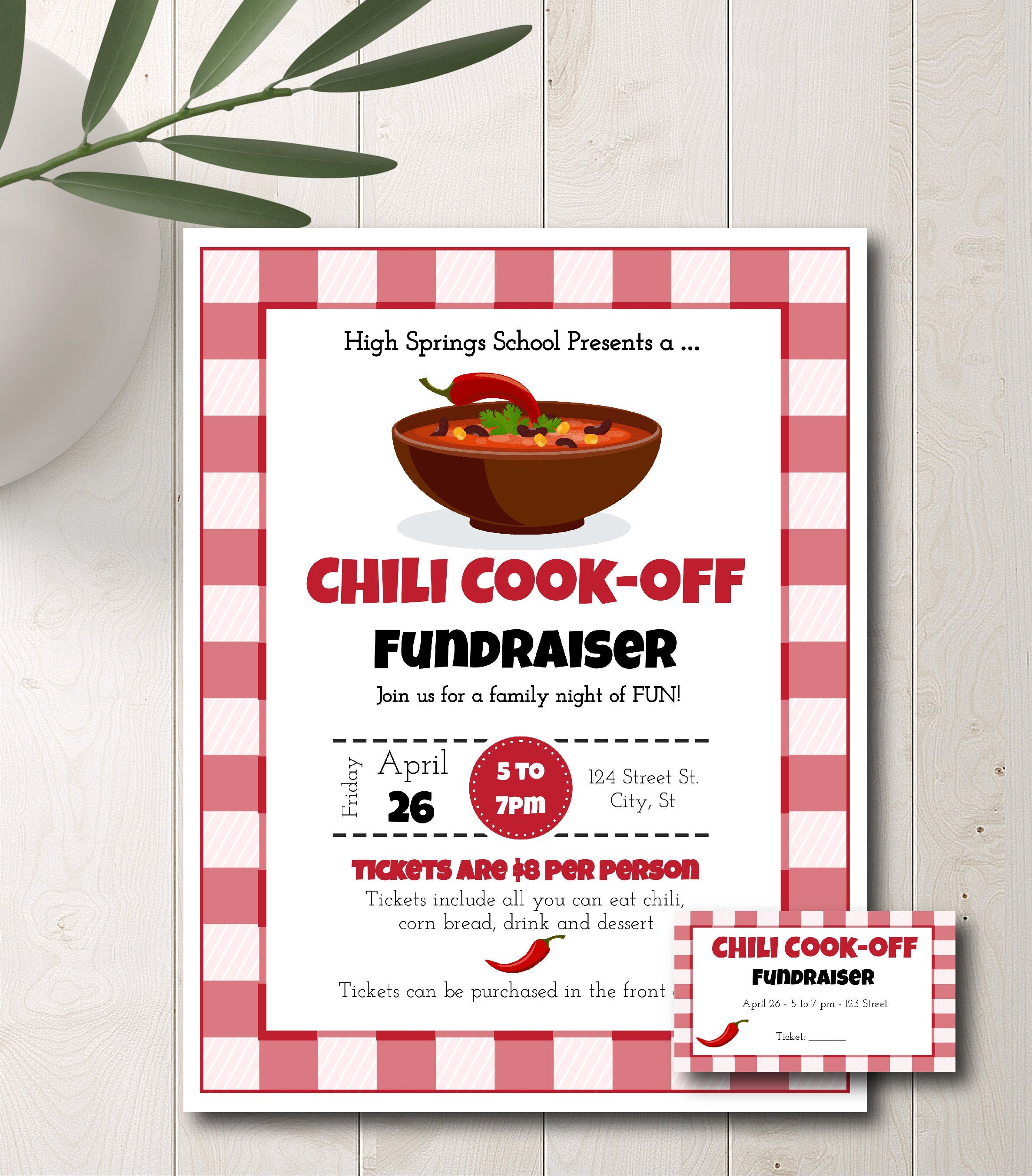 Sample Chili Cook Off Flyer