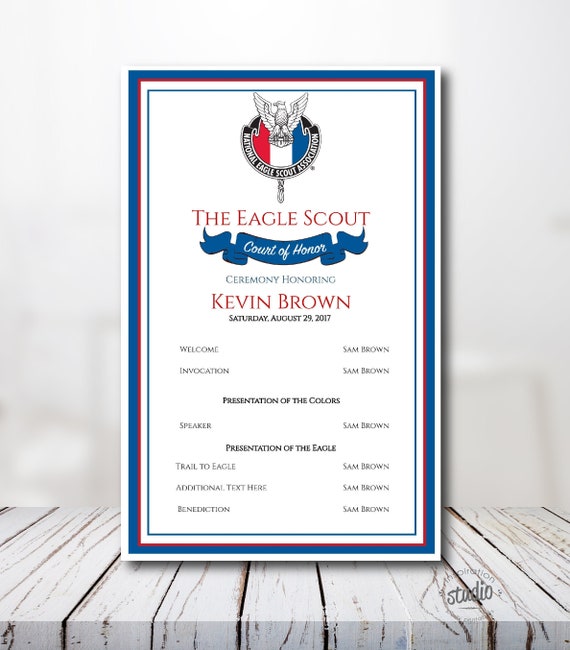 Eagle Scout Court Of Honor Program Boy Scout Program Custom eagle-scout-court-of-honor-program-boy-scout-program-custom