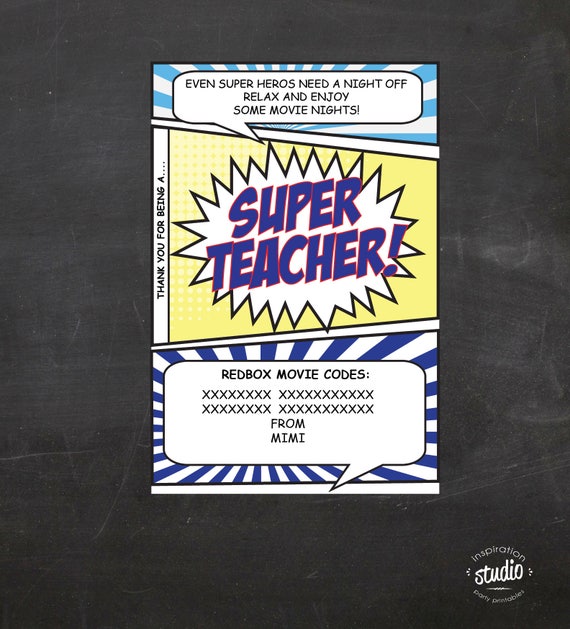 Tremendous Hero, Tremendous Instructor Redbox Online video Printable - seek the services of it in the direction of graphic relating to Redbox Teacher Appreciation Printable named Tremendous Hero, Tremendous Trainer Redbox Online video Printable - seek the services of it toward