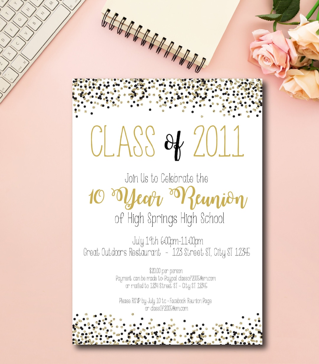 Class Reunion Invite Template High School Reunion Invitation Etsy Class Reunion Invite Template High School Reunion Invitation Etsy