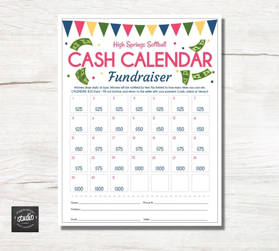 Fundraising Event Calendar Template
