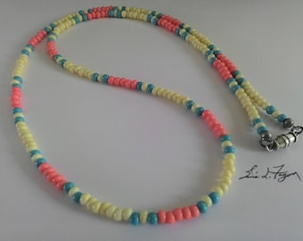 The 68 Cobra Necklace/Hippie Necklace/Surfer Necklace/Beaded Necklace/Zen Threads/Jim Morrison/Hippie Bead Necklace