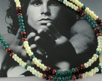 Jim Morrison 1967 Vintage Cobra Necklace Version2 photo shoot Cobra Bead Necklace Authentic Replica/bead necklace/hippie bead necklace/beads