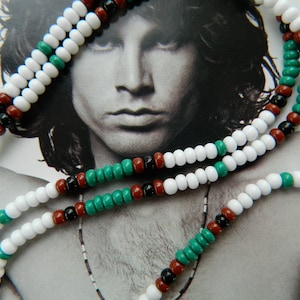 Jim Morrison 1967 Collana Cobra/L'esatta replica autentica Collana di perline/Collana Hippie/Collana di perline personalizzata/Gioielli Boho/Perline immagine 2