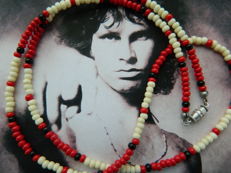 Jim Morrison 1980 Limited Edition Modern/ Red Cobra Necklace/Jim Morrison necklace/Hippie Jewelry/Hippie necklace/rock music jewelry image 5