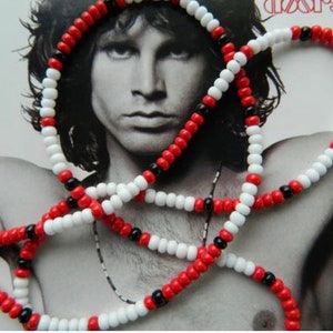 Jim Morrison Cobra Necklace 1985 Authentic Red Cobra Bead Necklace rock Music Jewelry hippie Necklace hippie Bead Necklace jim Morrison Etsy