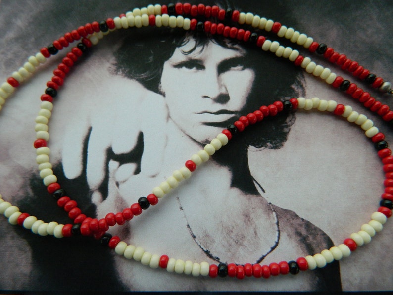 Jim Morrison 1980 Limited Edition Modern/ Red Cobra Necklace/Jim Morrison necklace/Hippie Jewelry/Hippie necklace/rock music jewelry image 3