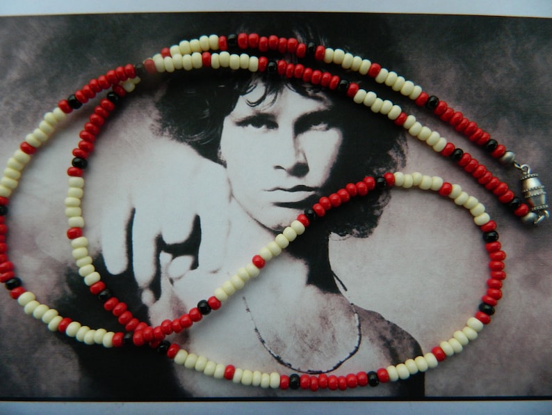 Jim Morrison 1980 Limited Edition Modern/ Red Cobra Necklace/Jim Morrison necklace/Hippie Jewelry/Hippie necklace/rock music jewelry image 4