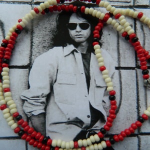 Jim Morrison 1980 Limited Edition Modern/ Red Cobra Necklace/Jim Morrison necklace/Hippie Jewelry/Hippie necklace/rock music jewelry image 2