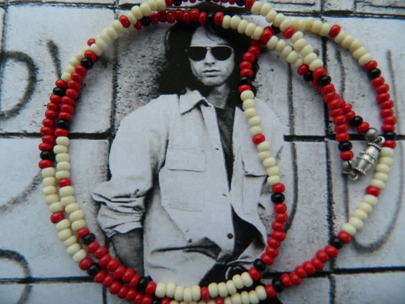 Jim Morrison 1980 Limited Edition Modern/ Red Cobra Necklace/Jim Morrison necklace/Hippie Jewelry/Hippie necklace/rock music jewelry image 2