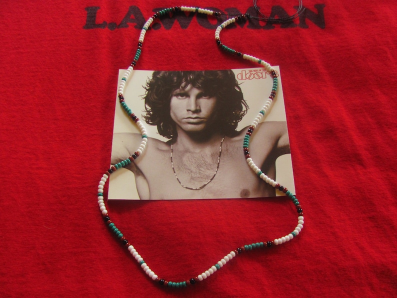 Jim Morrison 1967 Collana Cobra/L'esatta replica autentica Collana di perline/Collana Hippie/Collana di perline personalizzata/Gioielli Boho/Perline immagine 3