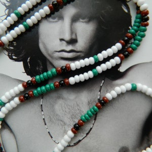 Jim Morrison 1967 Cobra Halskette/ Die exakte authentische Replik Perlenkette/ Hippie Halskette/ Individuelle Perlenkette/ Boho Schmuck/Perlen Bild 1