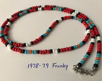 The 1978-79 Franky (VH) world tour tribute bead necklace version 1.