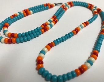1968 Topanga Canyon bead necklace/Hollywood Hills/Jim Morrison style hippie bead necklace/Boho bead necklace/Love Beads/surfer bead necklace