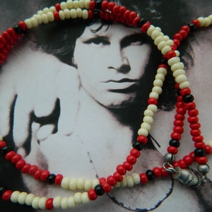 Jim Morrison 1980 Limited Edition Modern/ Red Cobra Necklace/Jim Morrison necklace/Hippie Jewelry/Hippie necklace/rock music jewelry image 1