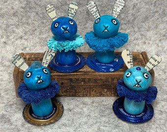 Stumpy Bunny - Blue