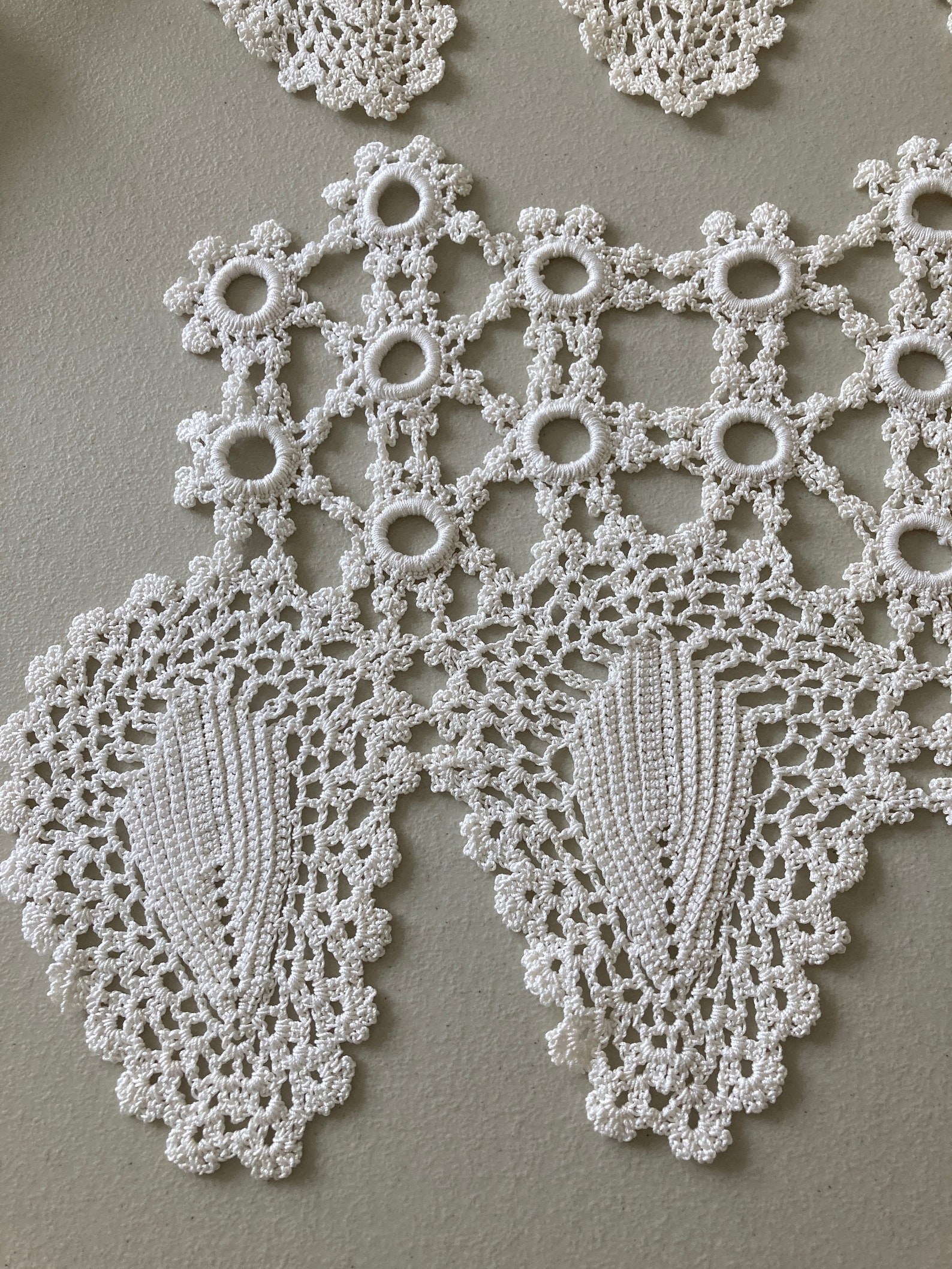 Vintage Hand Crochet Lace Trim Curtain Valence Ivory Etsy
