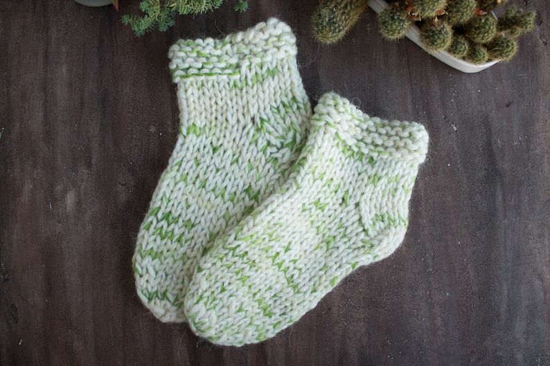 White Green Wool Woolen Socks Warm Knitted Winter High-Quality House Home Socks Women Unique Socks Housewarming Birthday Valentines Gifts