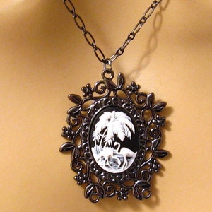 Flamingo Cameo Necklace, Flamingo Gift, Flamingo Jewelry Gift, Jewelry Flamingo, Necklace Flamingo image 3