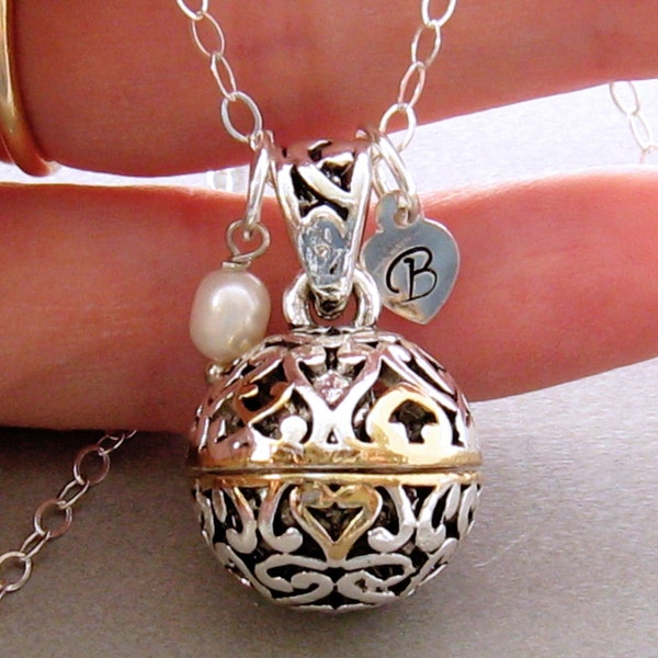 Secret Compartment Locket Necklace, Sterling Fill Chain, Personalized, Prayer Box Pendant Necklace