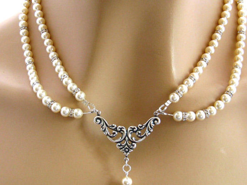 Bridal Jewelry Bridal Necklace Wedding Necklace Romantic Etsy
