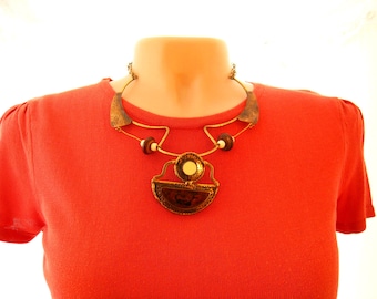 7. Jahrestag Geschenk für Sie/Kupfer Bib Halskette/Kupfer Schmuck/Kupfer Halskette/Bib Kupfer Halskette/Kupfer Jahrestag Geschenk für Frau