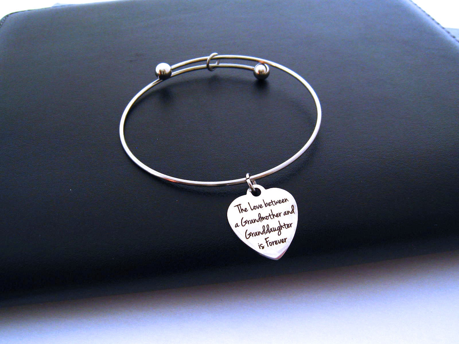 Bracciale Con Ciondolo Per Nonna – 'L'amore Tra Nonna E Nipote è Per Sempre', Blu