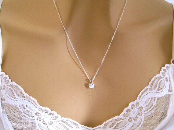 10th Anniversary Gift for Her cubic Zirconia Necklace diamond
